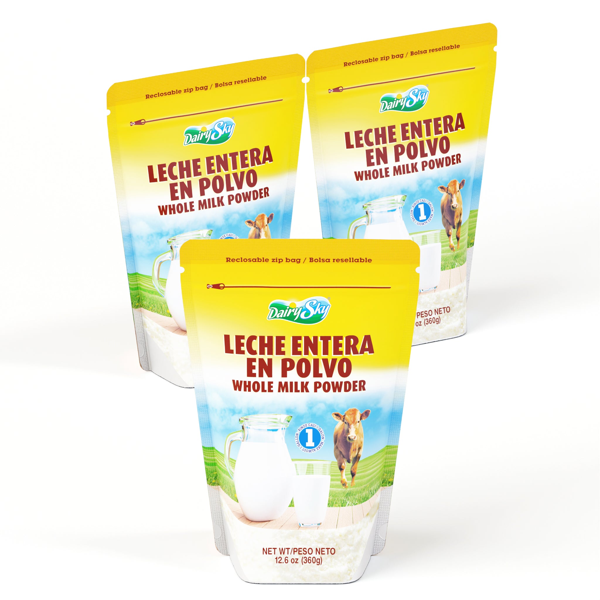 Dairysky Whole Milk Powder – 12.6 oz Box of 3| Shelf-Stable | Rich & Creamy | No Sugar Added
