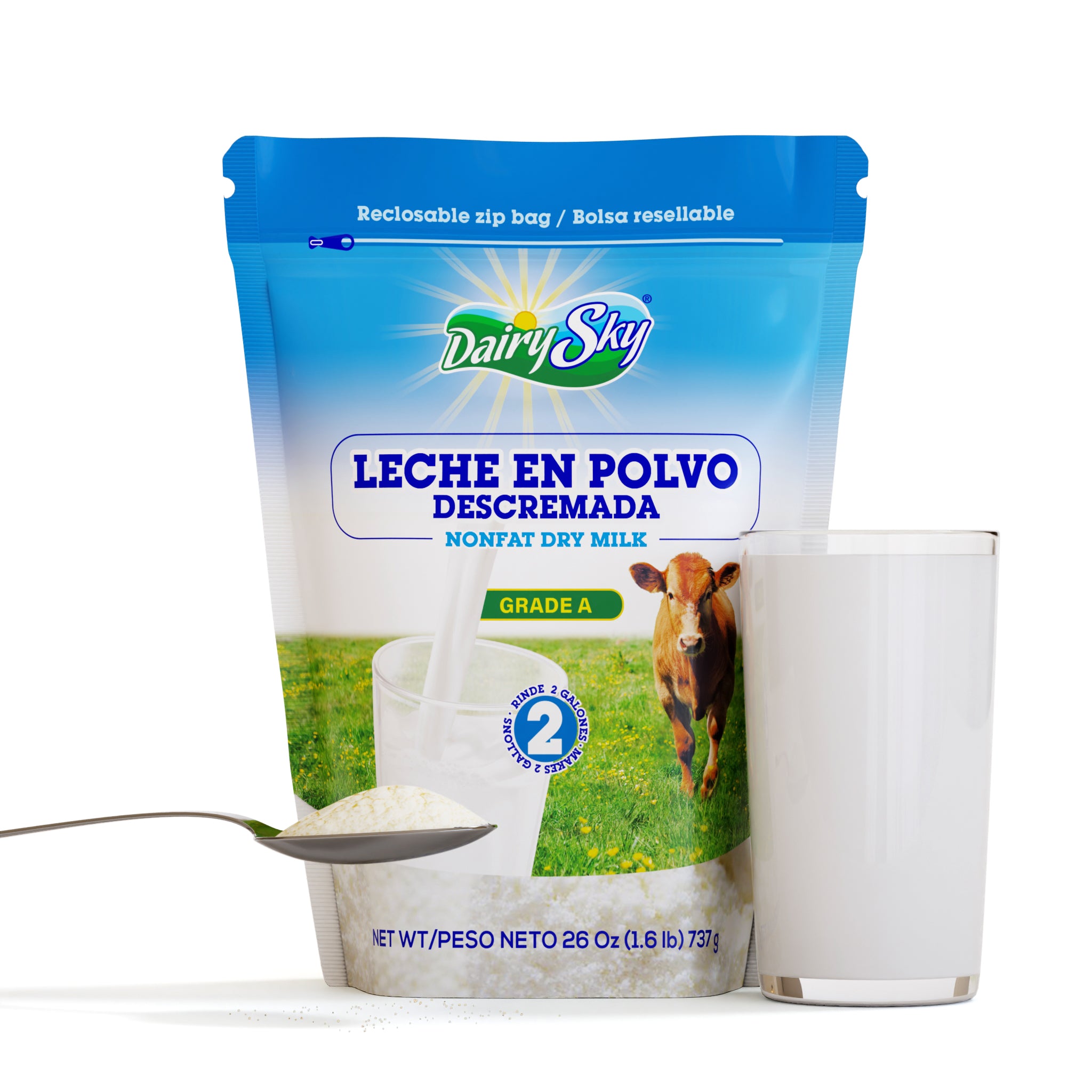DairySky Nonfat Dry Milk Powder – 26 oz Box of 6 | Fat-Free | No Sugar Added | Shelf-Stable Milk