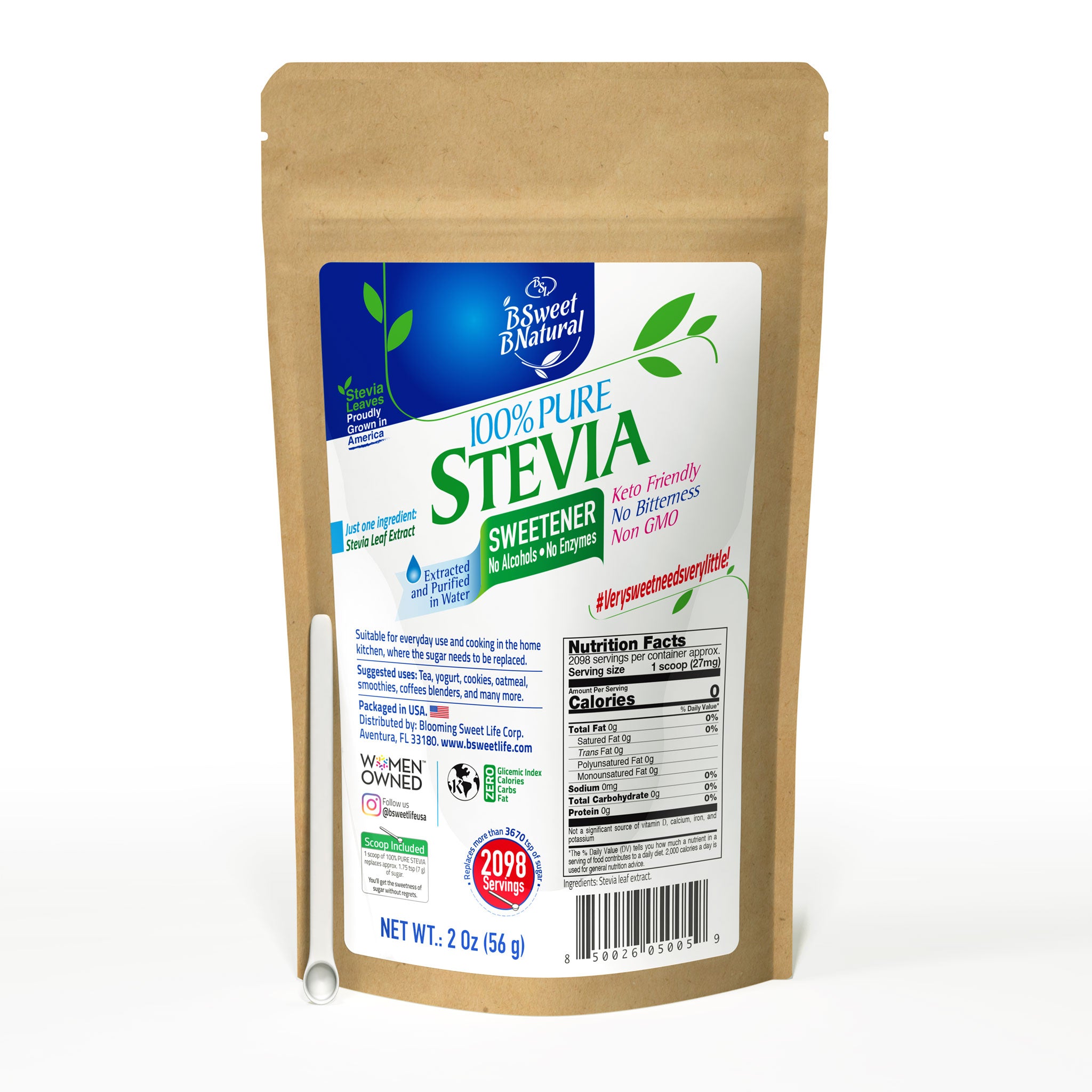 Bag of B-Sweet by Nature 100% Pure Stevia Sweetener BSL BSWEETBNATURAL