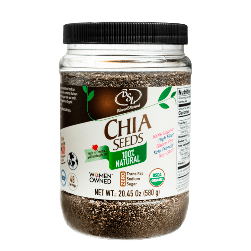 BSL Organic Chia Seeds (20.45 oz) - Nutrient-Dense Superfood for Health and Wellness