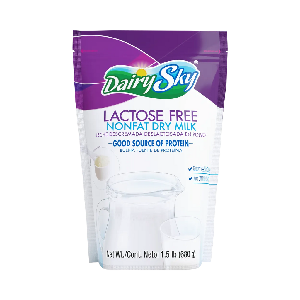 DAIRYSKY LACTOSE FREE NONFAT DRY MILK NET WEIGHT 24 OZ
