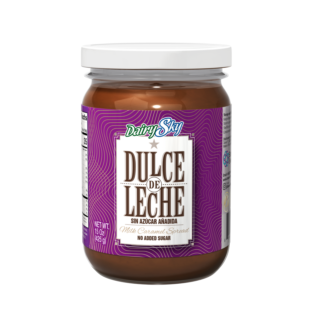 DairySky Dulce de Leche (15 oz) - Sugar-Free Milk Caramel Spread for Healthier Desserts